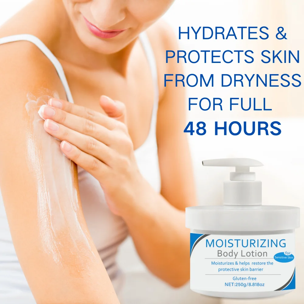 Wholesale Factory Price Skincare 250ml Deep Moisturizing Brightening Almond Oil Body Lotion For Sensitive Dry Damaged Skin