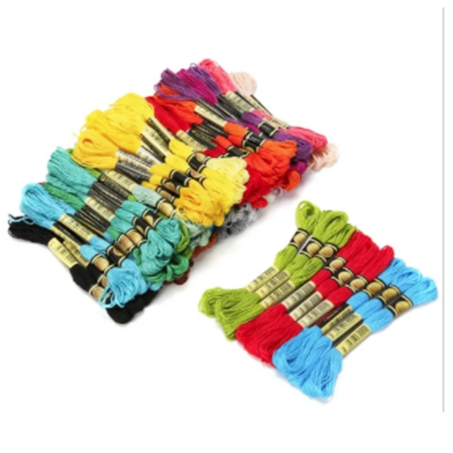 China manufacturer wholesale DIY cotton embroidery thread 447 colors cotton yarn for knitting