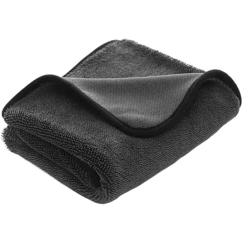 Custom Microfiber Coral Fleece Cleaning Cloth Rags Car Wash Absorbent Window Cleaning Cloth Towel With Logo