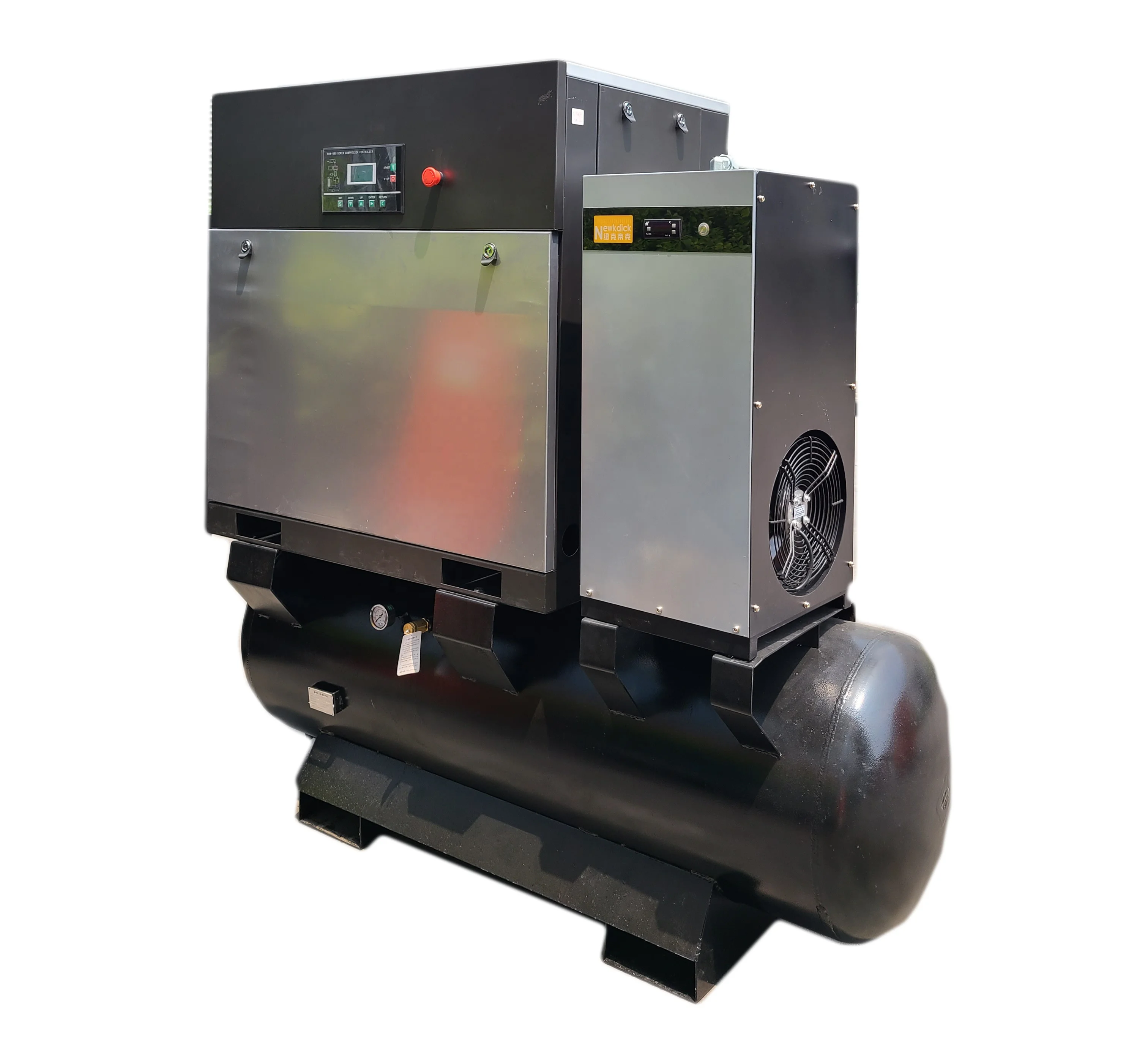 High efficiency IP54 2m3/min 8bar integrated variable speed screw air compressor