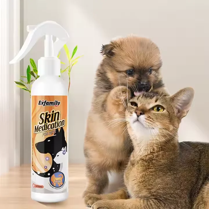 Effective Safety Pet Skin Medication Pet Cleaning Deodorization Spray Anti-Insects & Mites Pet Spray 200 ml for Dogs and Cats