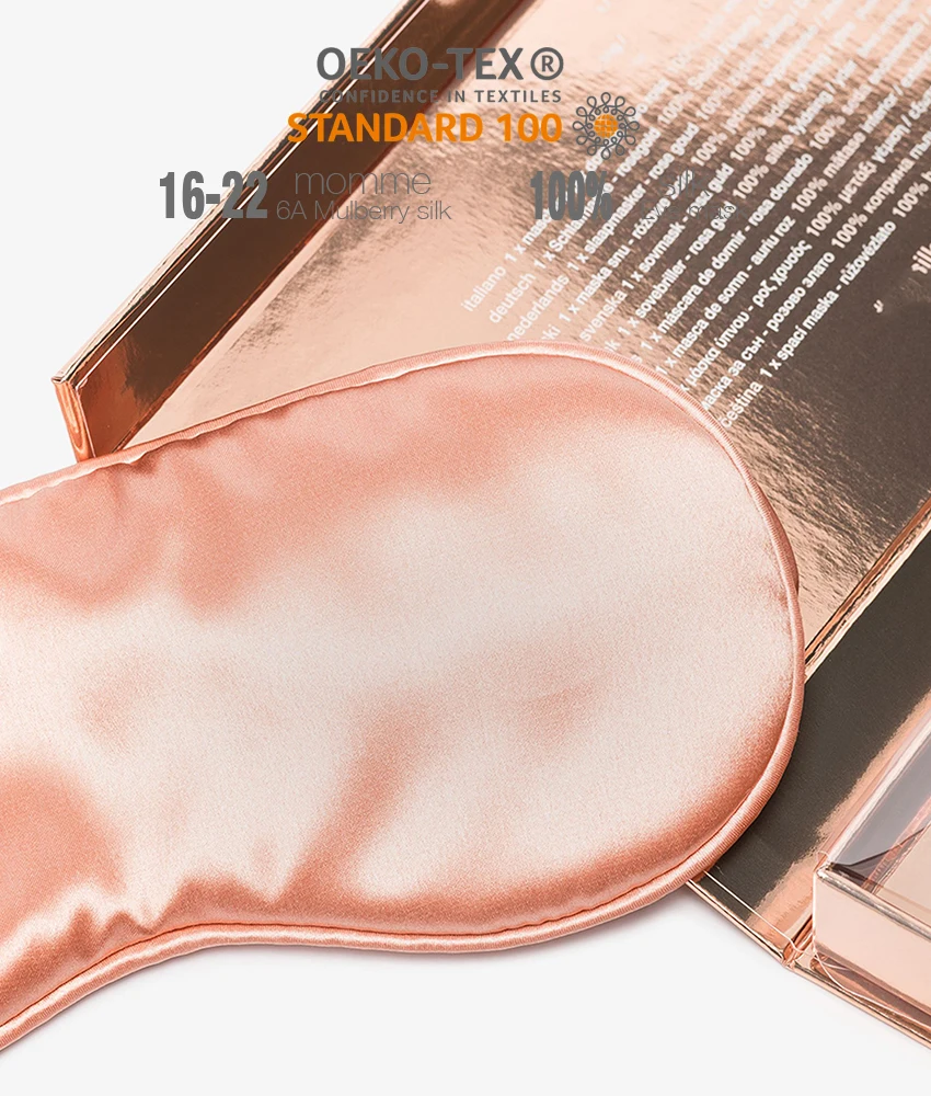Eye Mask Silk Eye Pillow for Sleep OPP Bag Woven Adults Solid Grade a 100% Silk Custom Logo Accepted Silk Eyemask 750 0-0.5 Kg