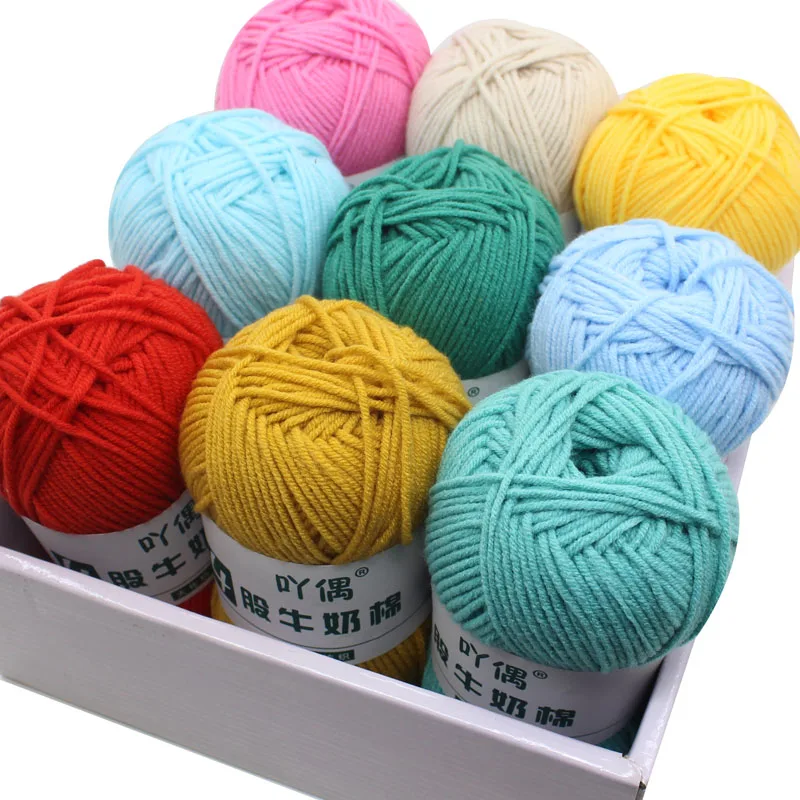 Wuge popular bellafigura cotton 4ply milk cotton yarn for knitting
