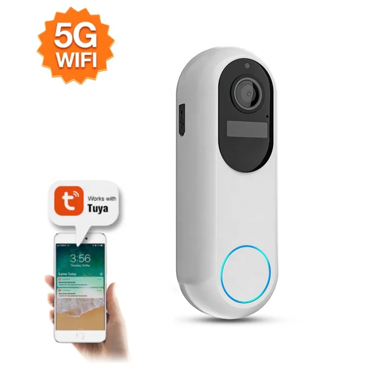 Дверной звонок T31 Tuya 2 4G 5G Wi-Fi водонепроницаемая камера