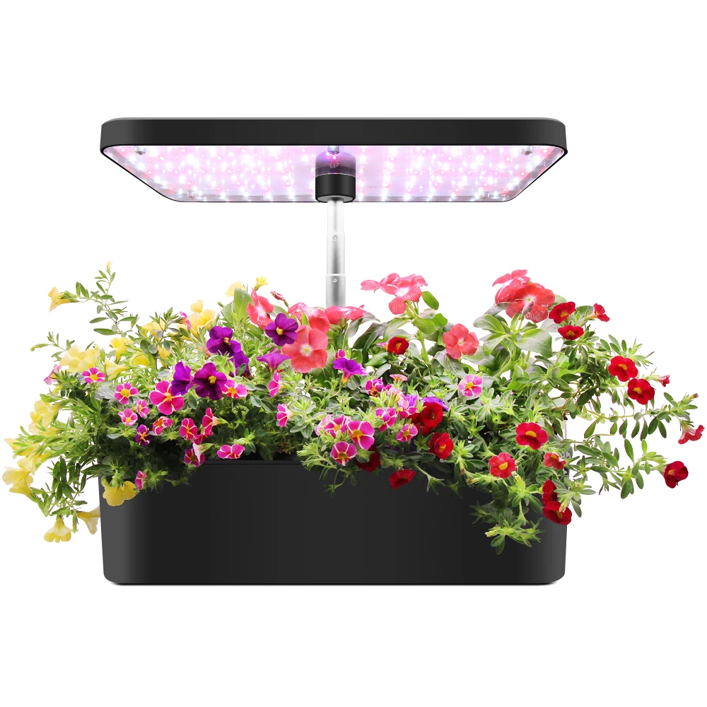 SHENPU Indoor Hydroponic Greenhouse System Grow Kit Mini Garden Herb Pot Planter Self Watering Pots for Plants