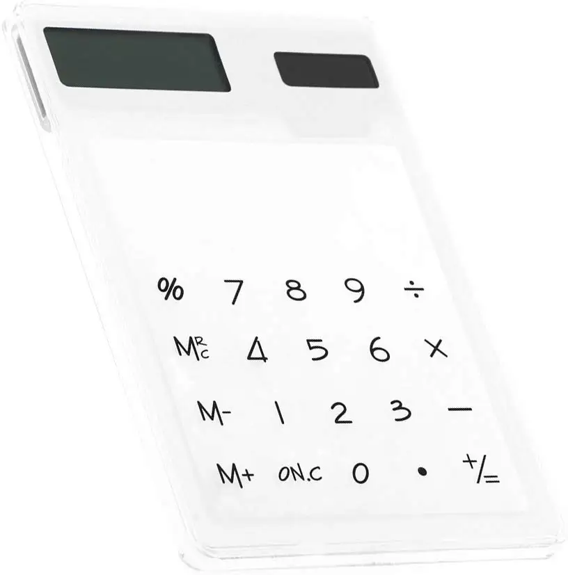 
Solar Energy Led Calculator Touch Screen Panel Transparent Calculator 