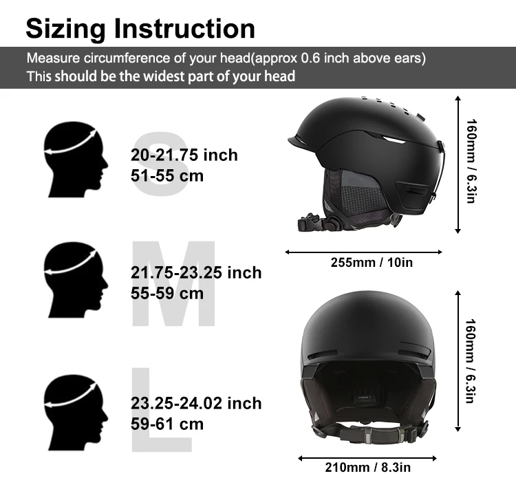 Modern style design hard recyclale Material  helmet Magnetic goggles buckle for ski snow sport