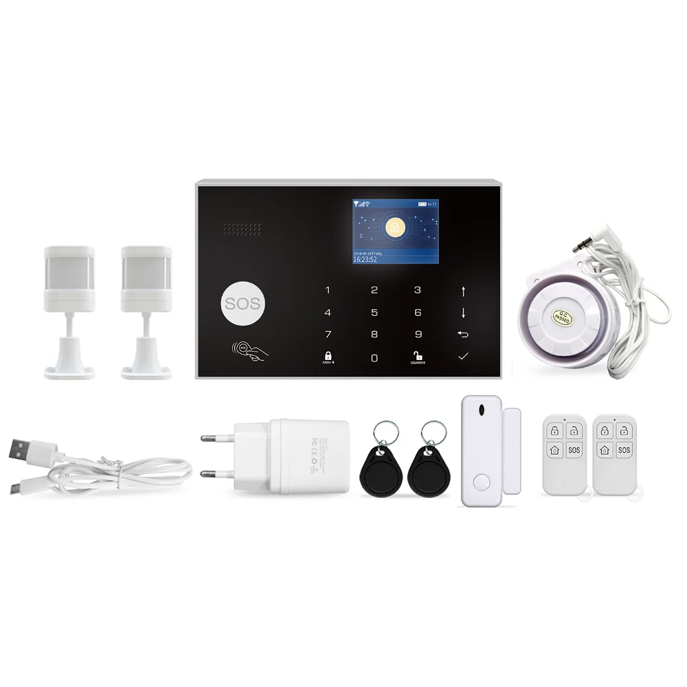 2022 New Design Smart Home Security System Tuya Wifi+Gsm Smart Home Security Alarm System