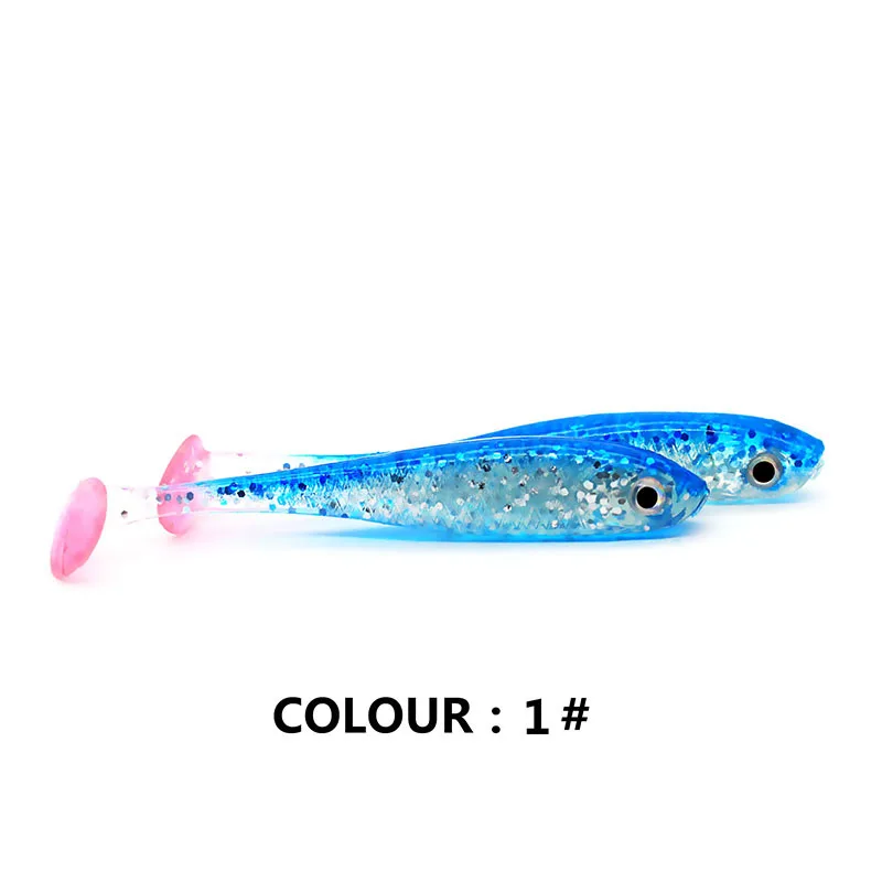 WT30 7cm/2.1g soft bait fishing lures shad artificial bait jig head fly fishing silicon rubber fish