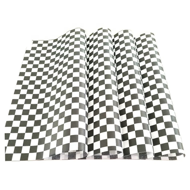 High quality food grade printed customized greaseproof wax paper take away for burger hotdog wrapping