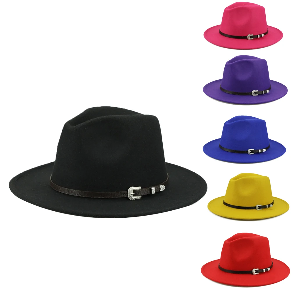 Women Men Ladies Fedoras Sombrero de fieltro Designer Fedora Hats Women Wide Brim For Adults