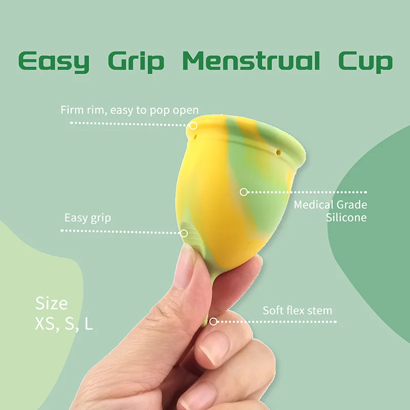 Bulk Wholesale Personalized Reusable Medical Menstrual Period Woman Silicone Menstrual Cup