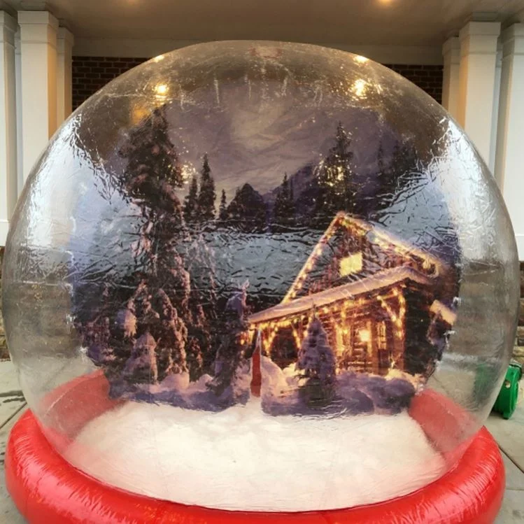 Christmas Outdoor Decorations Snow Globe Bubble Tent Inflatable Human Size Snow Globe For Sale