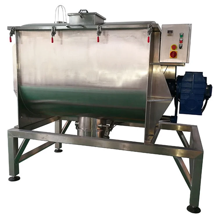 Mushroom compost mixer small spiral mixer horizontal ribbon mixer price