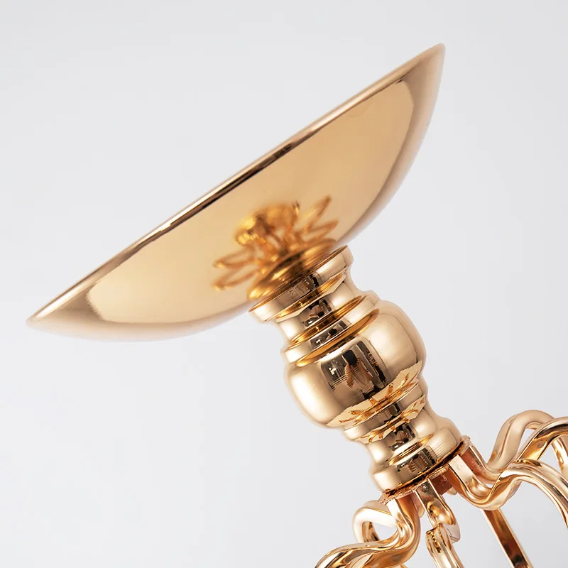 Creative Candlestick Table Flower Set European Gold Small Waist Electroplated Roadway Decoration