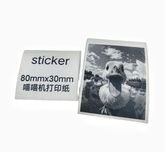 80 x 30 mm White Self-Adhesive Mini Printer Thermal Sticker Paper Label Receipt for Picture Photo Portable Printer Rolls