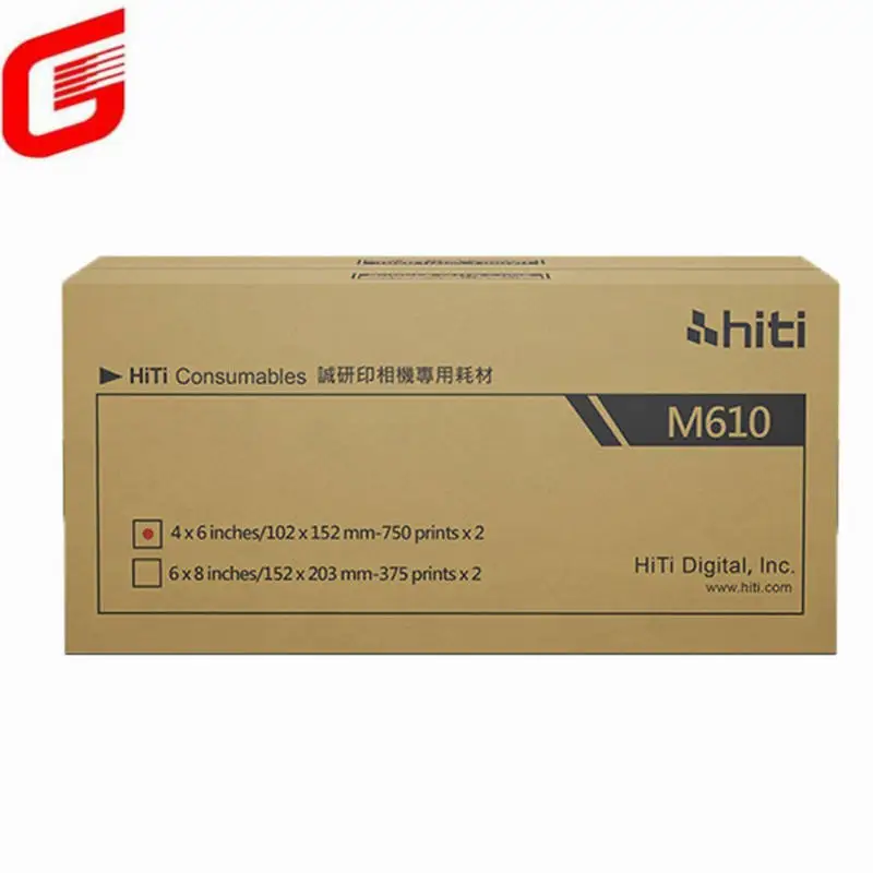 High quality  Photo paper and ribbon print kit and consumables for Hiti M610 photo printer