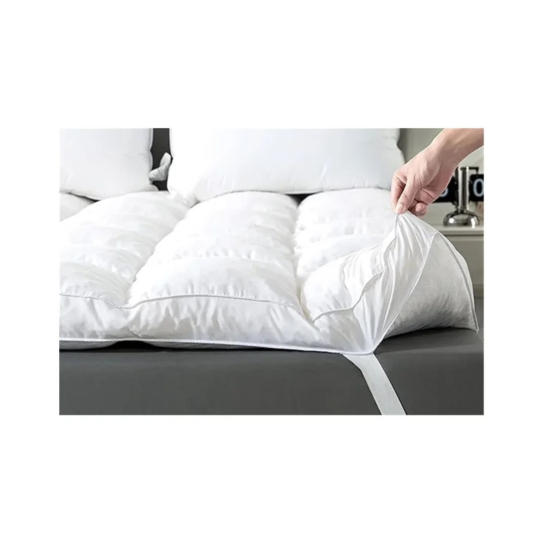 Memory Foam Mattress Topper Queen for Pressure Relief  Soft Shredded Memory Foam Filled Pillow Top 4 Anchor Elastic Bands, 60x80