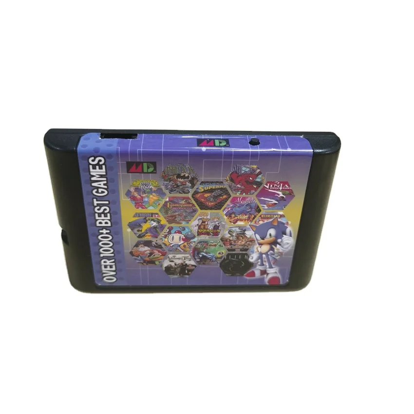 Retro 1000+ Games MD Game Cartridge EDMD Card for USA/ Japanese /European SEGA GENESIS MegaDrive Console