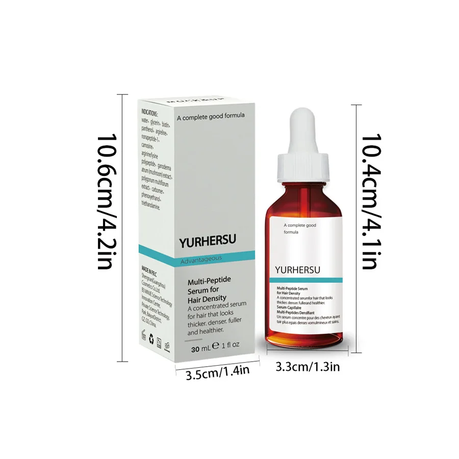 MULTI-PEPTIDE HAIR CARE ESSENCE 30mL Thicker Natural Organic Bald Treatment Anti Hair Loss Hair Growth Serum