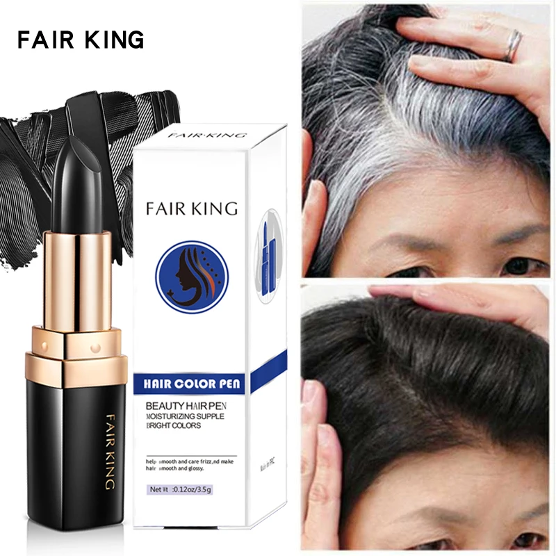 FAIR KING Natural Black Brown Hair Color Dye Pen Stick