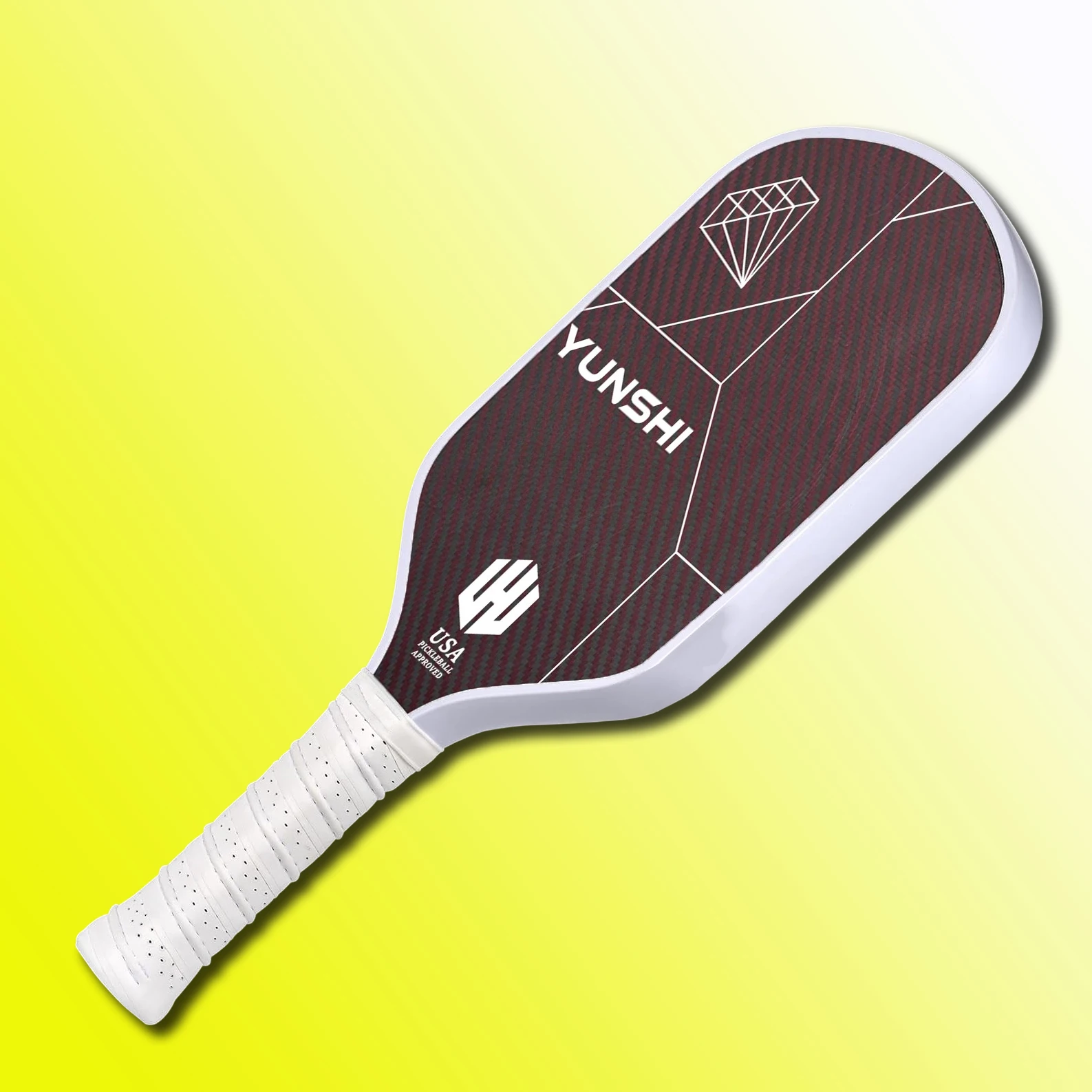 2024 New Style 3K Red Black Kevlar Texture Carbon Fiber 16mm Pickleball Paddle