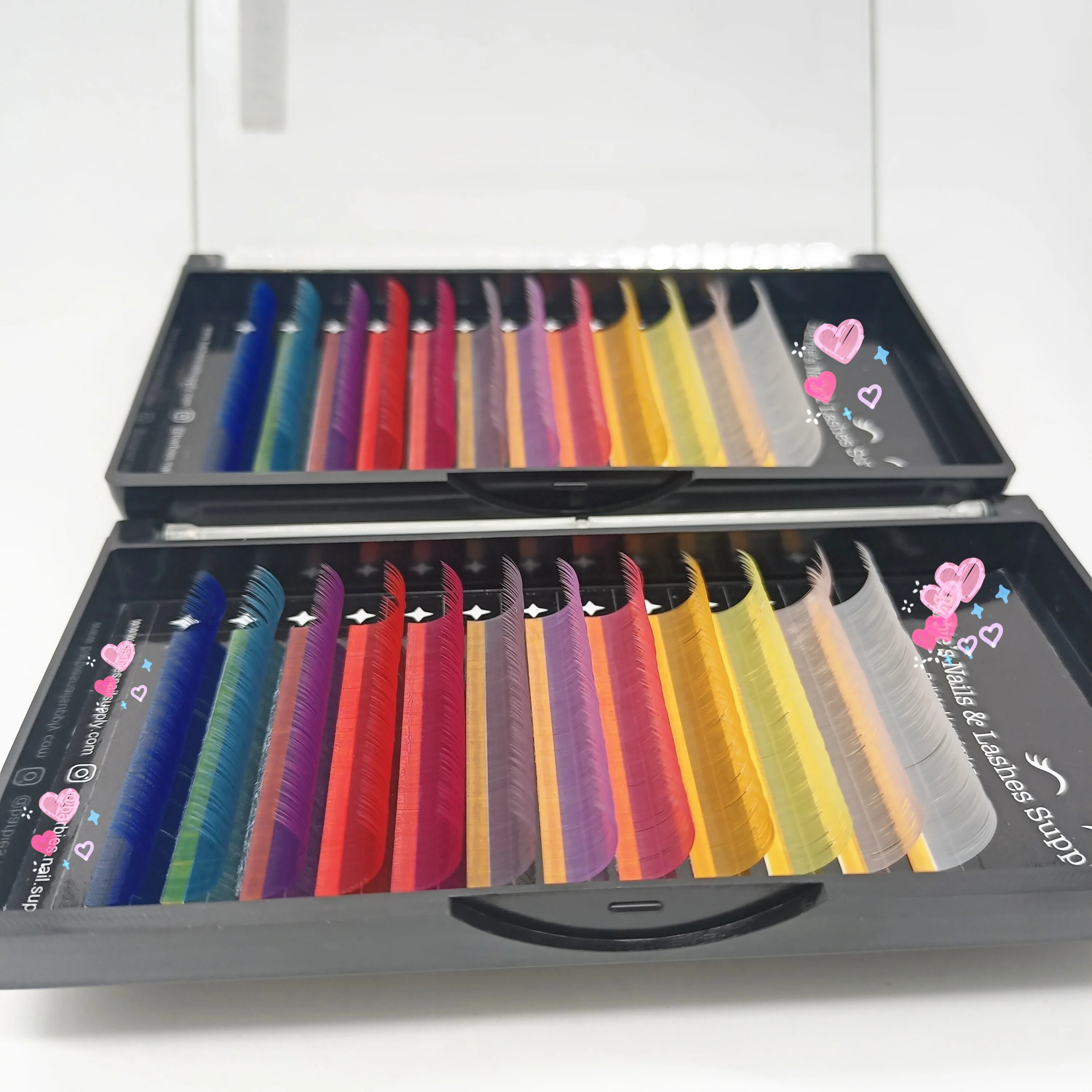 Разноцветные накладные ресницы радужного цвета Индивидуальные Накладные оптовая продажа разноцветных накладных ресниц из искусственной норки