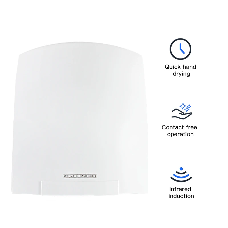 Factory Supply ABS Wall Mount Hotel Warm Wind Toilet Airblade Mini Automatic Smart Hand Dryer Device