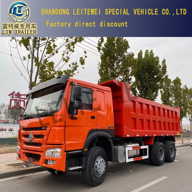 China 20 cubic meters sinotruk 1200r20 Tires 40 Ton 12 tyre used HOWO 371HP Dump Truck price
