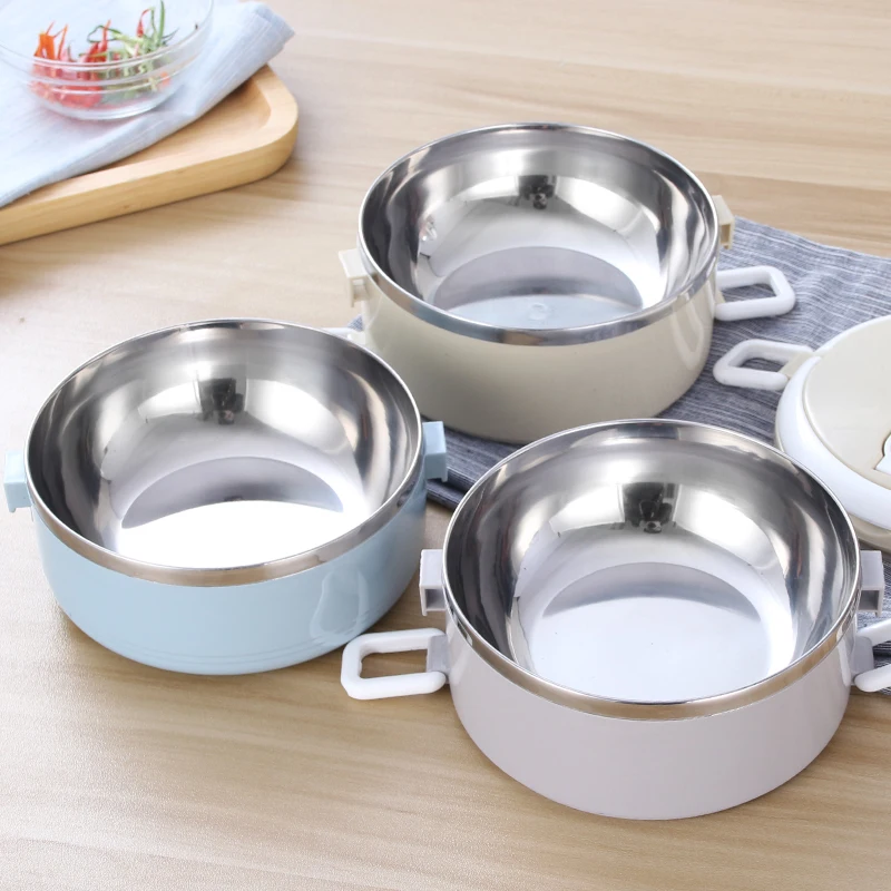 
Round Food Container Dome Lid Circle Dry Deep Clear House Lunch Containers Fork Plastic Storage With Airtight Take Away Pp 