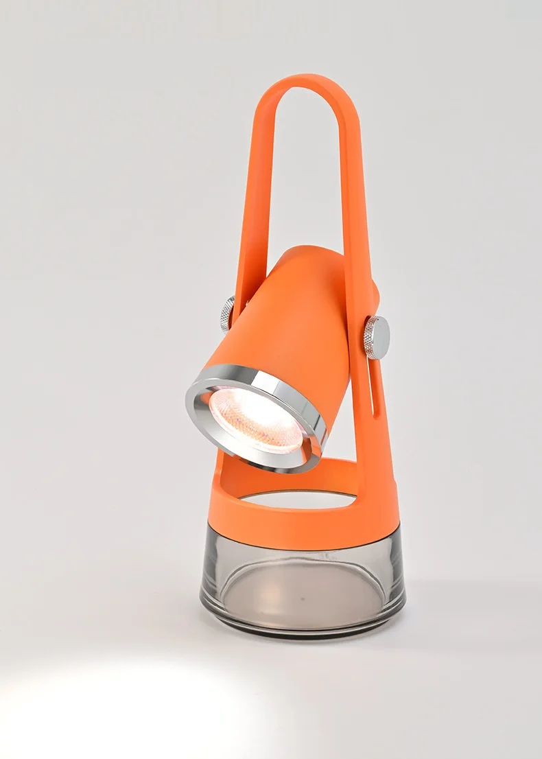 Modern Rechargeable Table Lamp Adjustable Angle Retro Living Room Bedside Desk Smoke-Free Candle Melt Warmer Hotel Use Metal