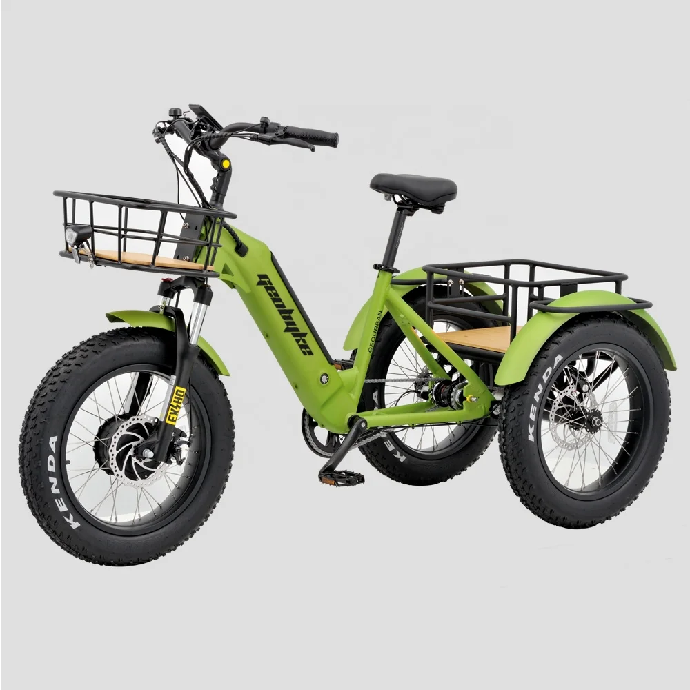 GEOBYKE 20 inch NEW motorized electric tricycle with EN15194/ cheap electric trike/ 3 wheel electric bike with pedals