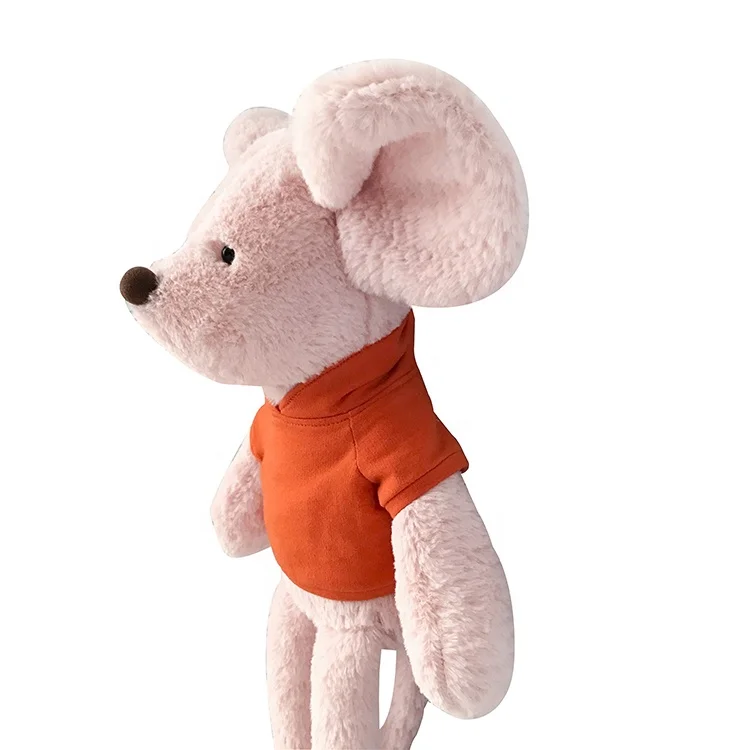 Wholesale pink stuffed plush animal kids baby soft toys rat doll toy mouse