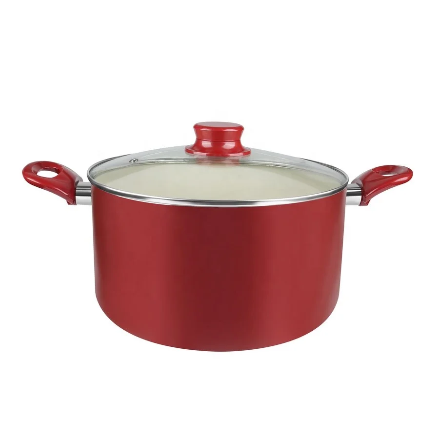 Luxury style pressing aluminum cooking stock pot cacerola kitchen usage casseroles