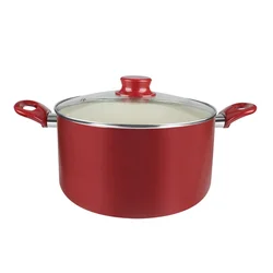 Luxury style pressing aluminum cooking stock pot cacerola kitchen usage casseroles