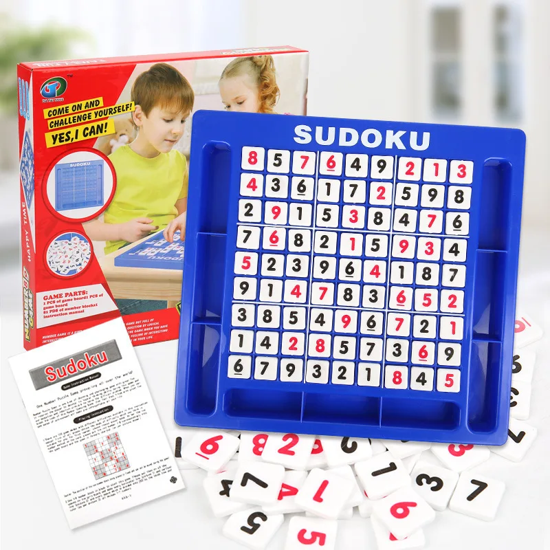 New Montessori Number Cognition Toy Educational Math Learning Children Sudoku Puzzle Board Game Number Cubes with Drawer
