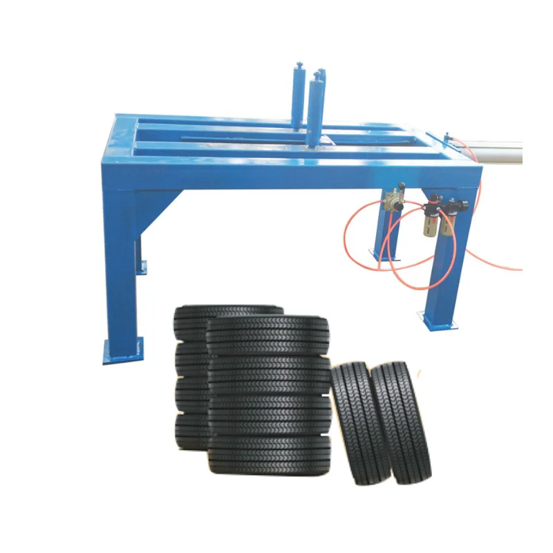 tyre unpacking machine  tyre packing Scrap tyre doubling and tripling machine