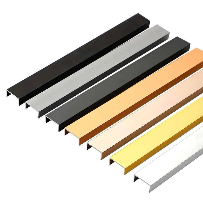 New Design waterproof metal U extruded aluminum  profiles closing line Ceramic Edge corner flooring accessories