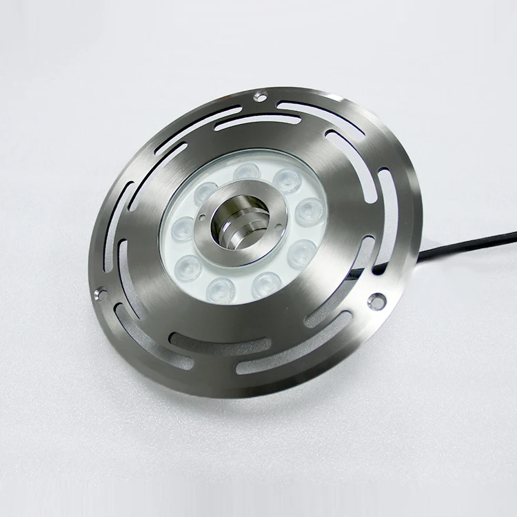 Stainless steel housing tempered glass cover waterproof led fountain jet light