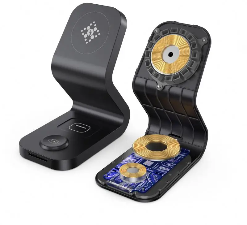 15W Wireless Charging Holder For iPhone Android Phone Portable 3-1 Wireless Charger Station Fast Charging Dock