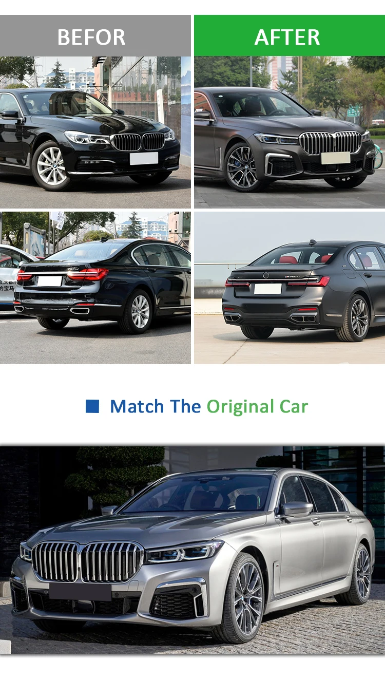 Parts Bodykit Full Body Kit Set Modified Upgrade M760 PP Auto Car For BMW 7 Series G11 G12 Front Bumper 730i 740i