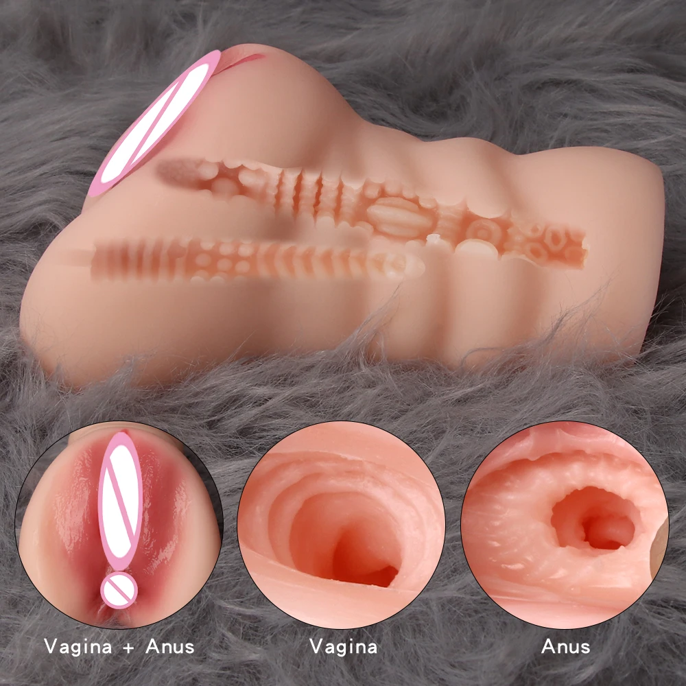 FairyKiss Male Masturbator Pocket Pussy 3D Soft Silicone Artificial Doll Sex Toys For Men Nature Fat Textured Vagina For Adults