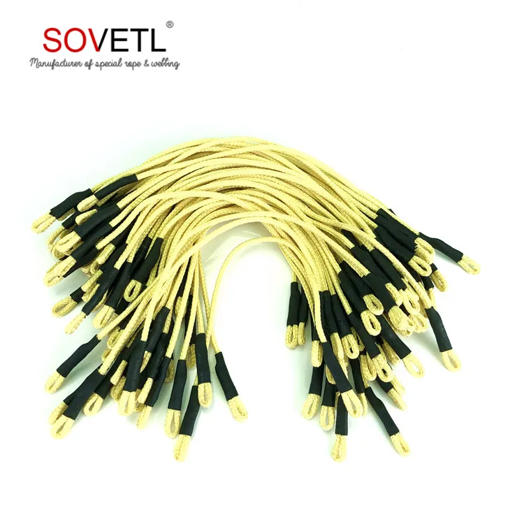 
Promotion low stretch aramid fiber rope with stitched loops 