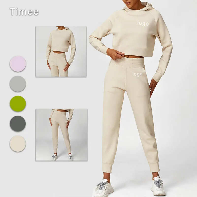 Short with a hood women custom sportswear high support workout fashionable sportswear sets