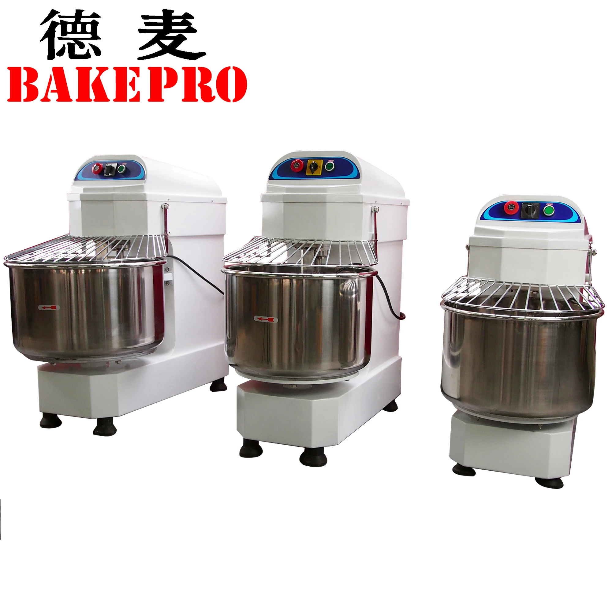 BAKEPRO 8/12/15/25kg commercial dough mixer frequency conversion double action double speed kneading horizontal dough mixer