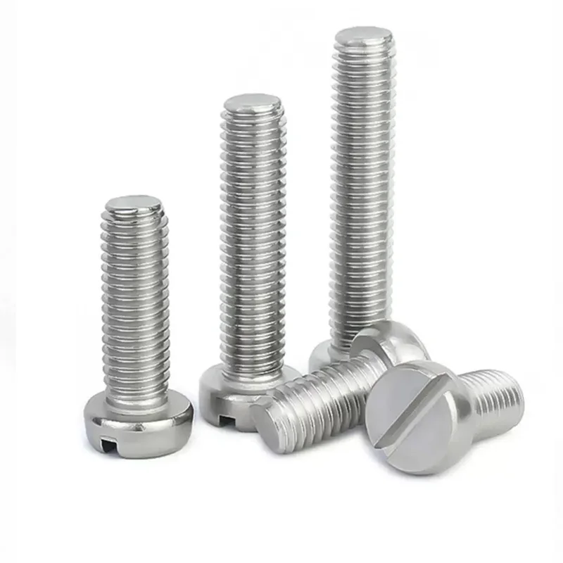 Customised 304 stainless steel pan head slotted screw flat head round head slotted screw M1.6 M2 M3 M4 M5 M6 M8 M10