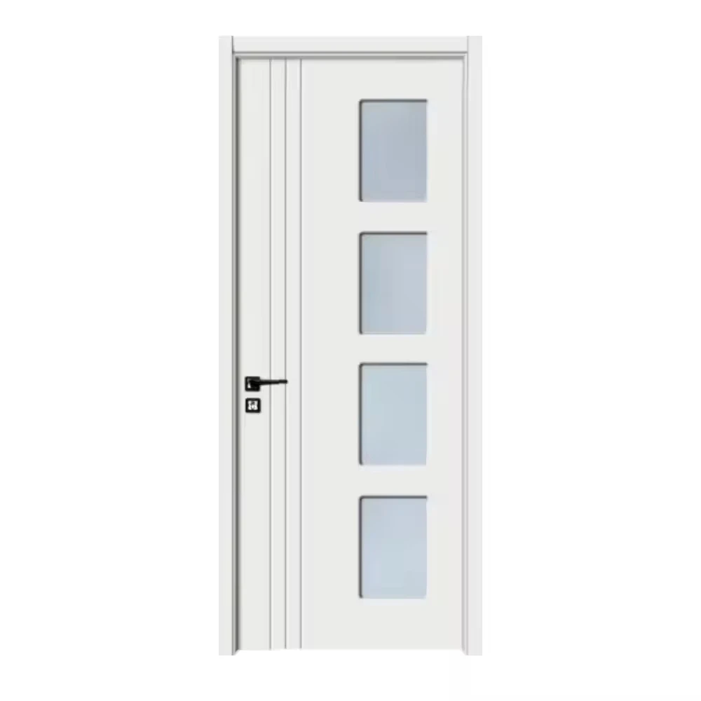 Residential Fashionable Cleanable Undeformed Oak Noise Preventive Eco-friendly Wpc Slab Sound Proof Interior Composite Wood Door