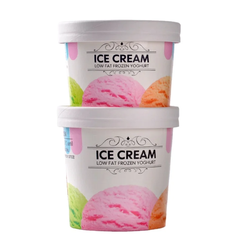 Hot Sale Customized Disposable Paper Bowl Ice Cream Paper Cup Eco Friendly Food Grade Salad Bowl