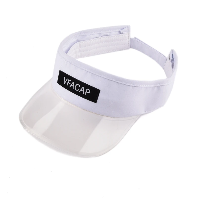 Оптовая продажа Рециркулированные прозрачные спортивные кепки для солнцезащитных козырьков ПВХ пластиковые солнцезащитные козырьки рекламная шляпа