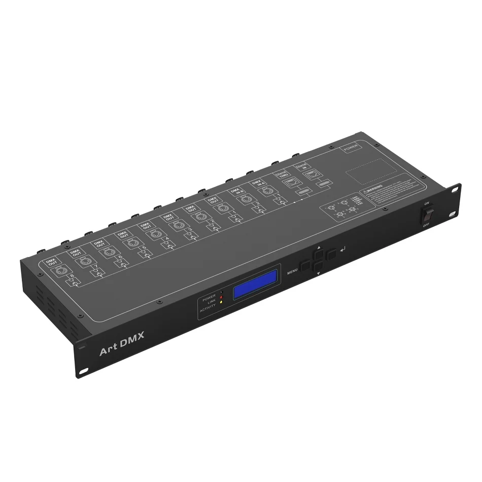 
LED stage lights optical isolation 8 universes artnet dmx rdm signal converter ArtNet controller 
